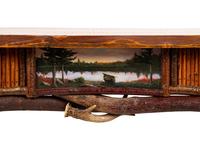 An Adirondack Table with Inset Painting