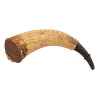 Carved Powder Horn of Revolutionary War Veteran Oliver Marble of Stow, MA