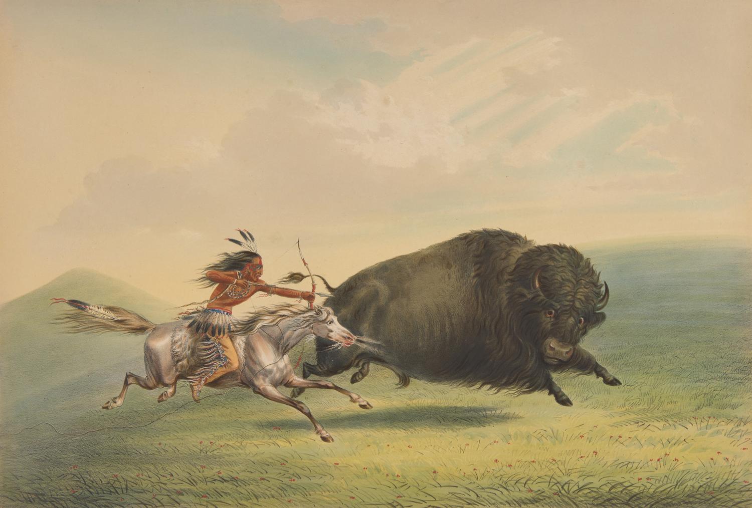 [Native-Americana] Catlin, George. Catlin's North American Indian Portfolio. Hunting Scenes and Amusements of the Rocky Mountains and Prairies of America...
