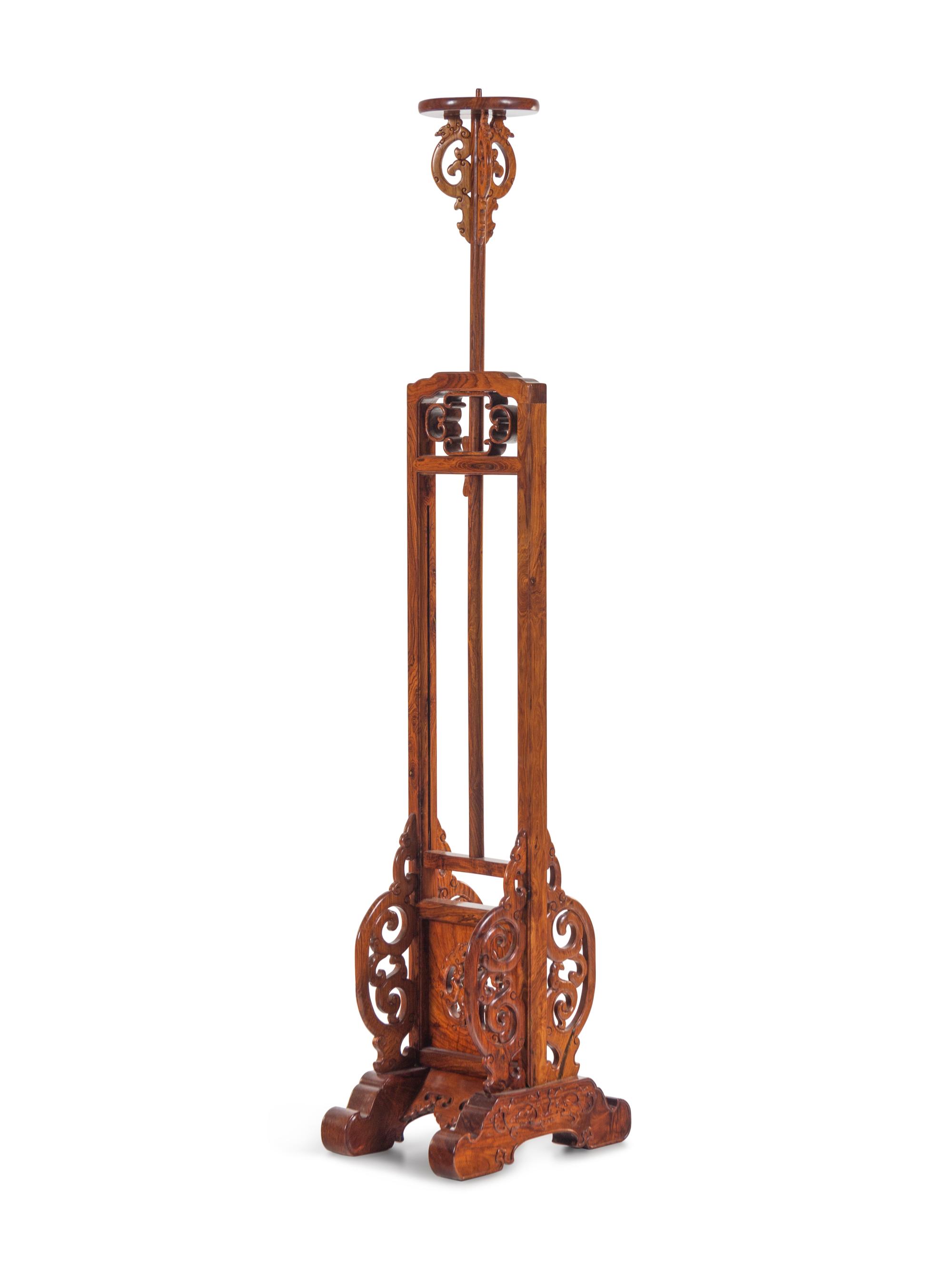 A Huanghuali Lamp Stand, Dengtai