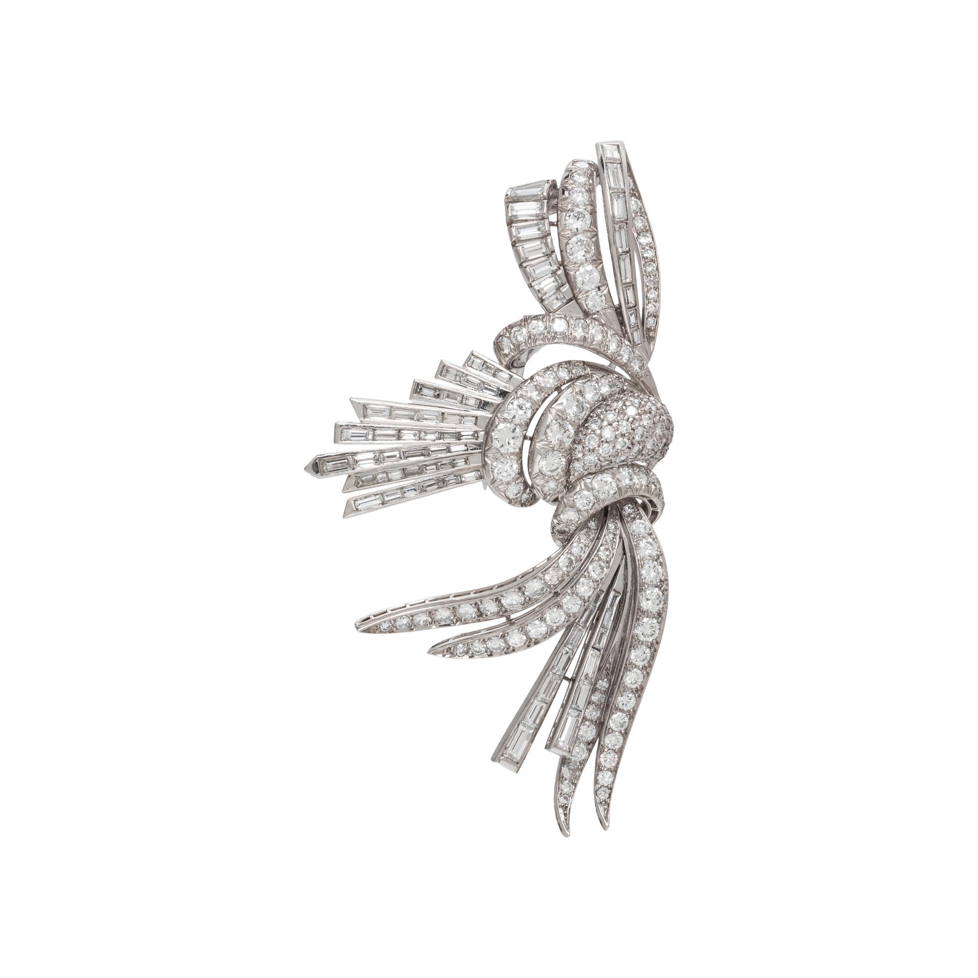 DIAMOND SPRAY BROOCH