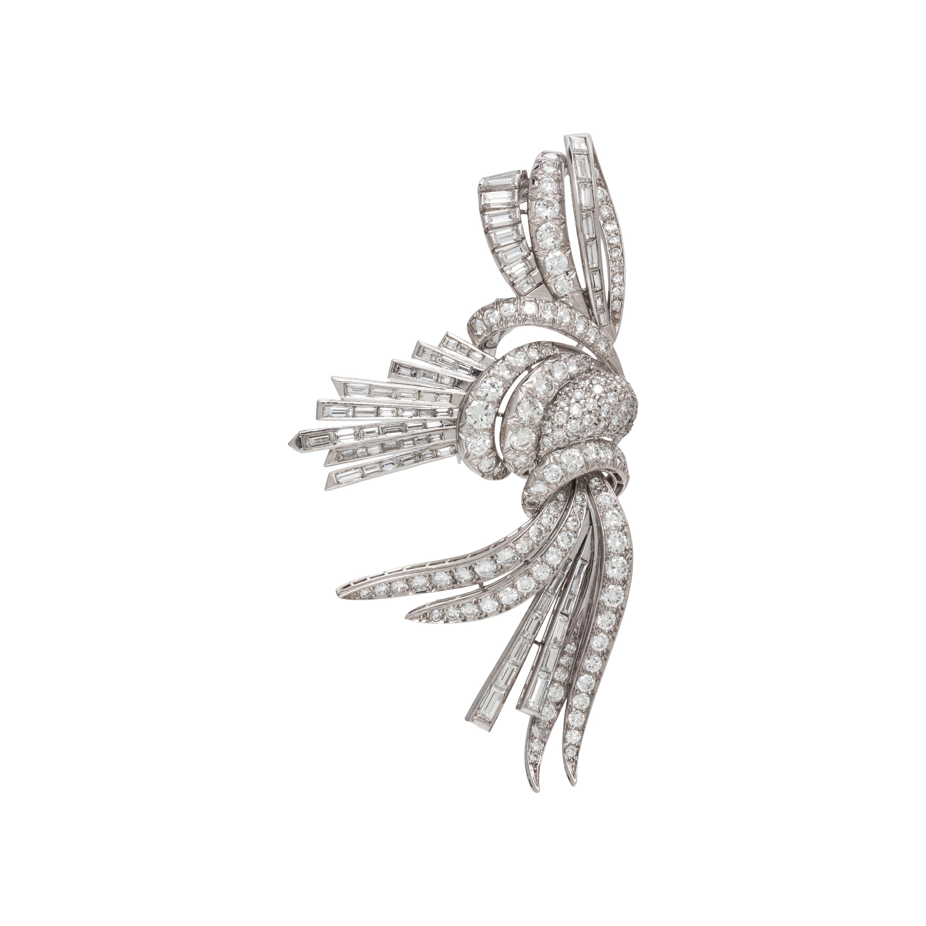 DIAMOND SPRAY BROOCH