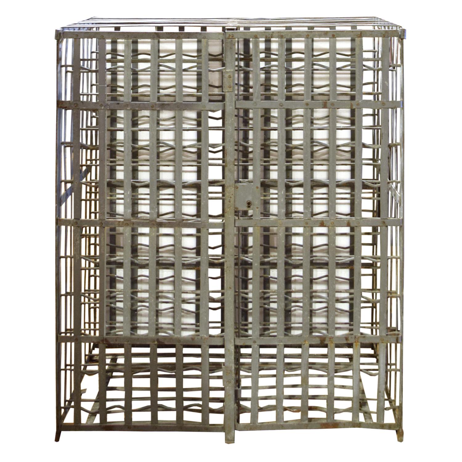 A Wrought Iron Wine Safe 36" W x 22" D x 45.5" H — France, 19th Century
