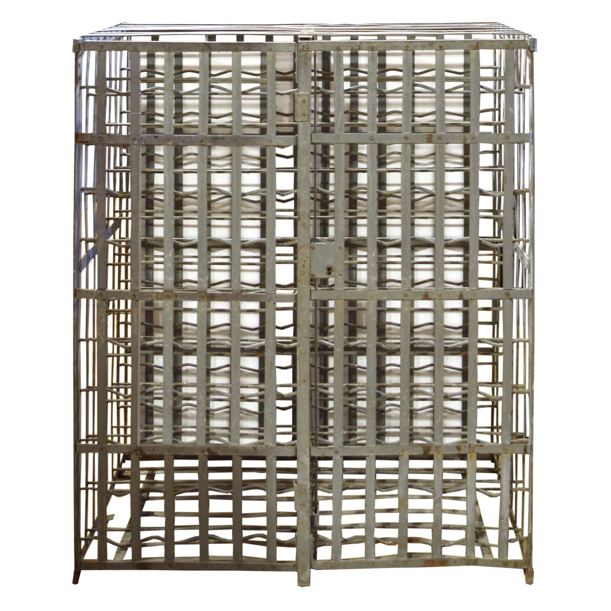 A Wrought Iron Wine Safe 36" W x 22" D x 45.5" H — France, 19th Century