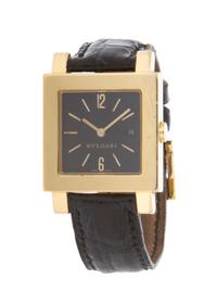An 18 Karat Yellow Gold Ref. SQ 27 GL Quadrato Wristwatch, Bulgari, 32.50 dwts.