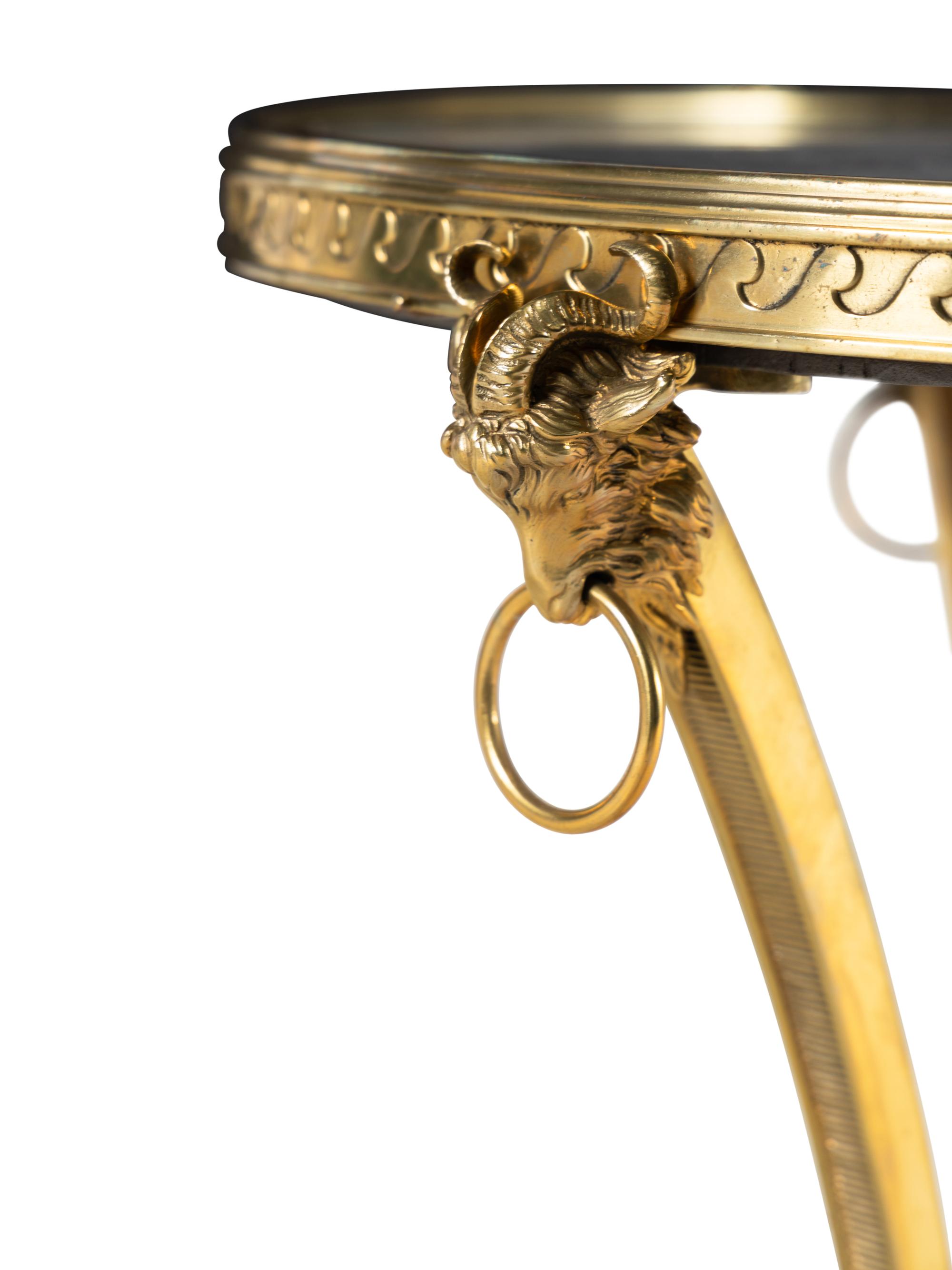 A French Gilt Bronze and Marble Guéridon