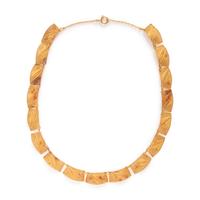 Portuguese, Yellow Gold Filigree Earrings and Necklace