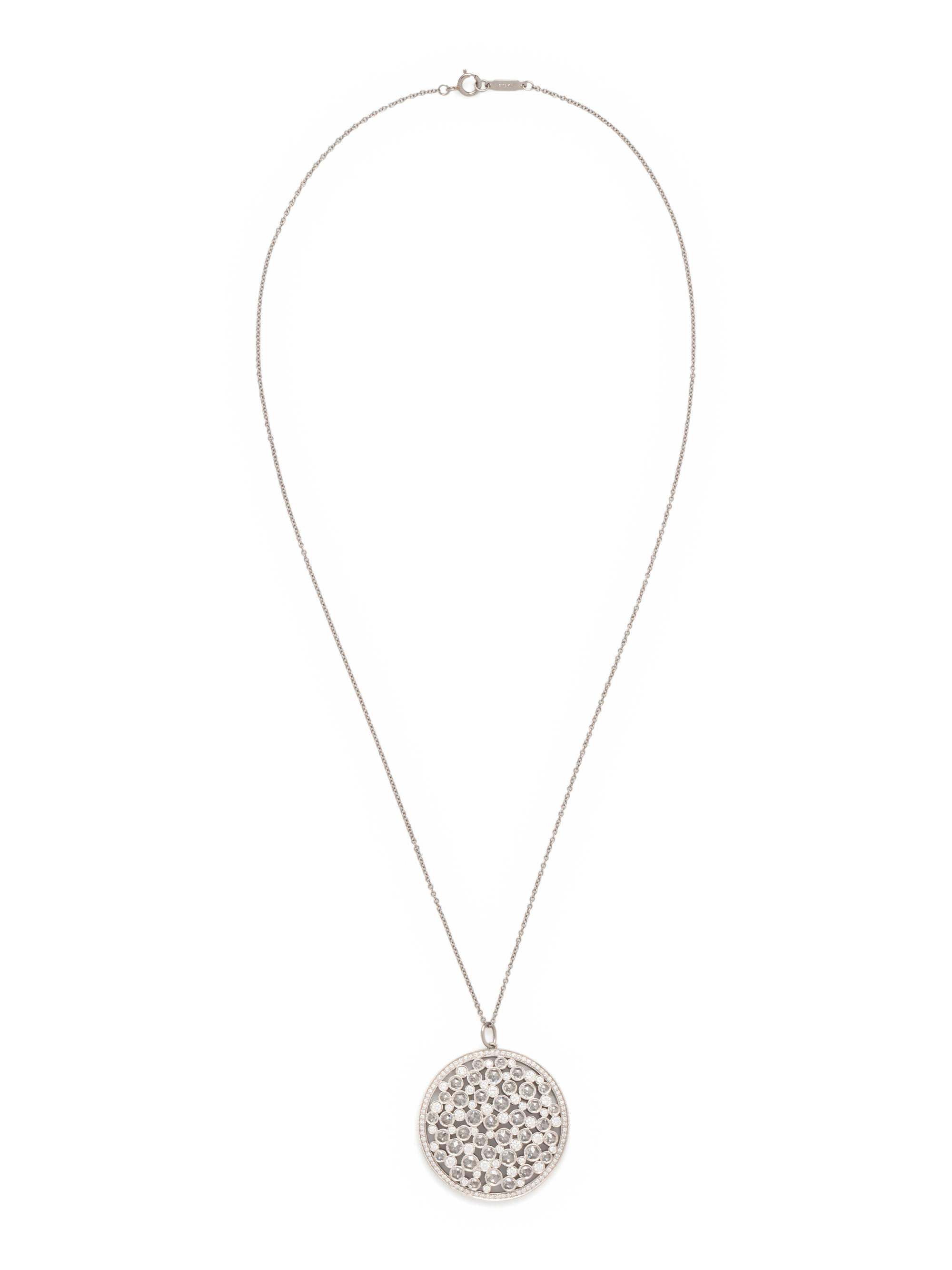 TIFFANY & CO., PLATINUM AND DIAMOND 'COBBLESTONE' PENDANT/NECKLACE