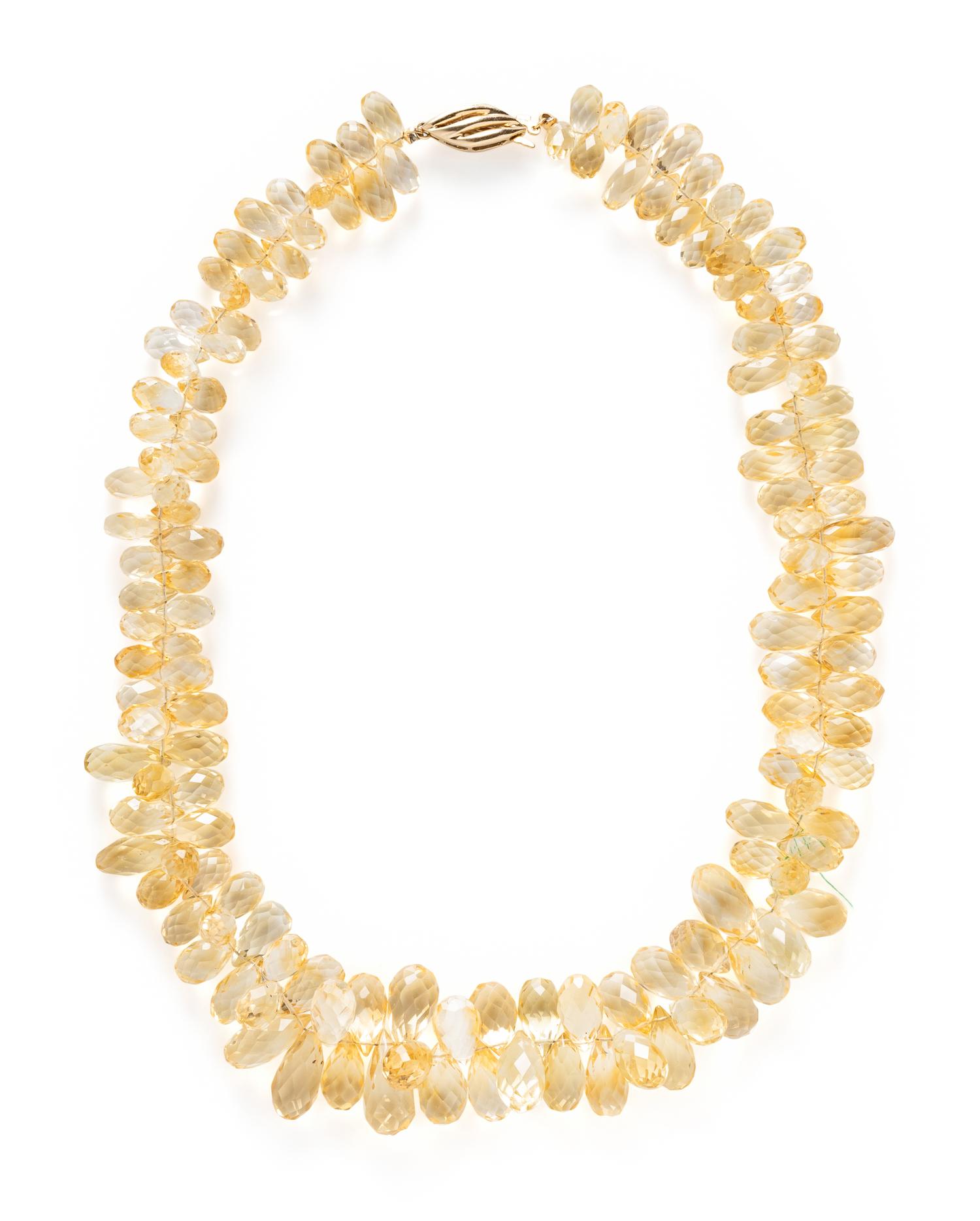 COLLECTION OF YELLOW GOLD AND CITRINE JEWELRY
