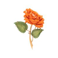 CORAL AND HARDSTONE FLOWER BROOCH