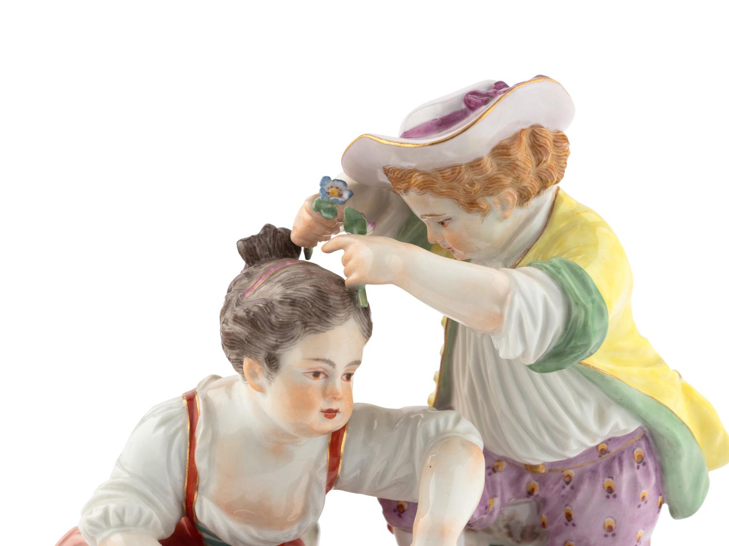Two Meissen Porcelain Figural Groups