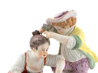 Two Meissen Porcelain Figural Groups