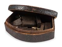 Civil War-era small hinged game box.