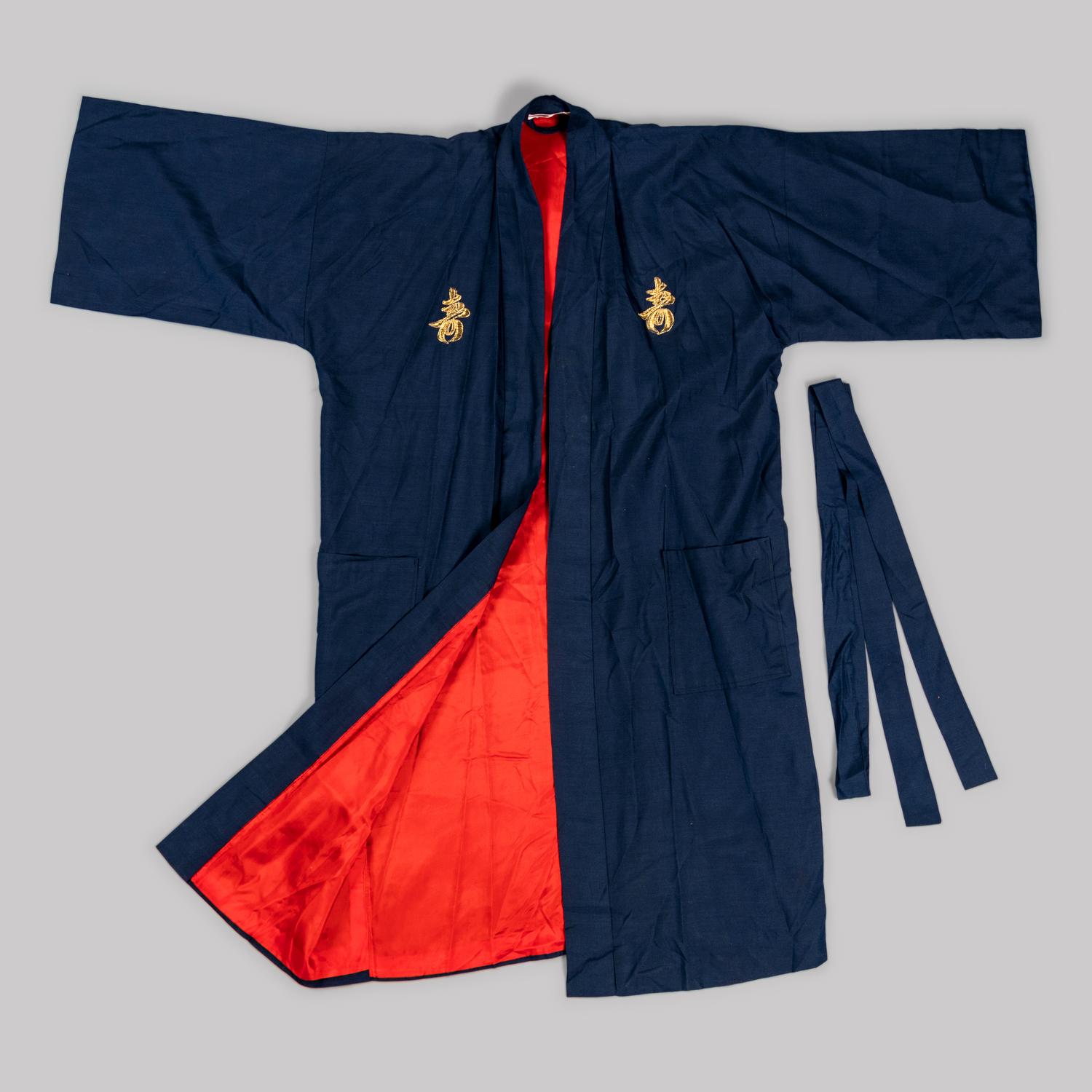 Two Chinese and Japanese Embroidered Silk Robes