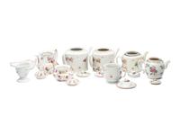 A Mixed Collection of Chinese Export Famille Rose and Rose Mandarin Porcelain Articles