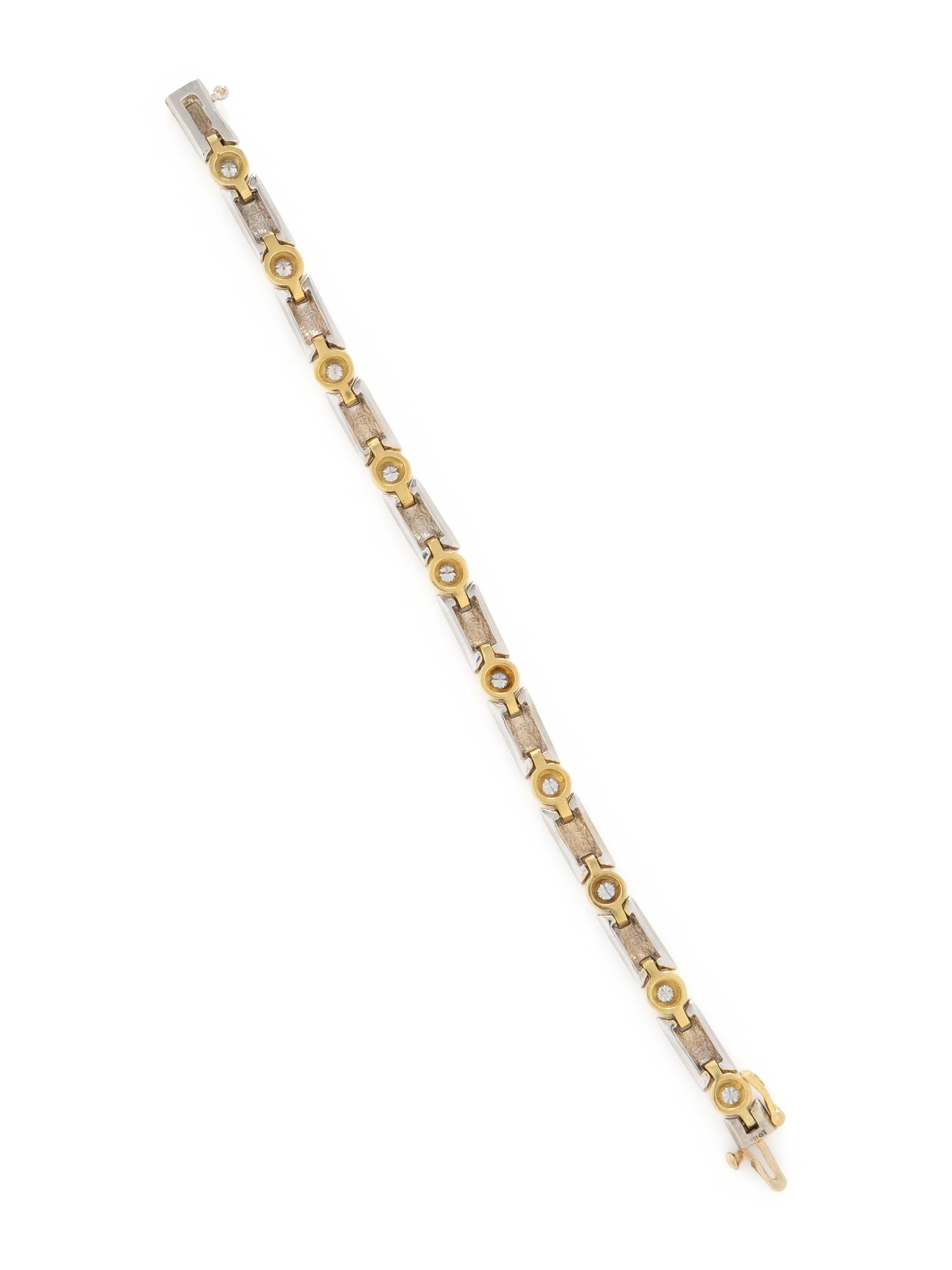 BICOLOR GOLD AND DIAMOND BRACELET