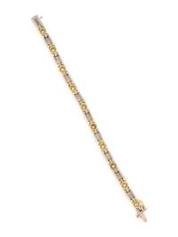 BICOLOR GOLD AND DIAMOND BRACELET