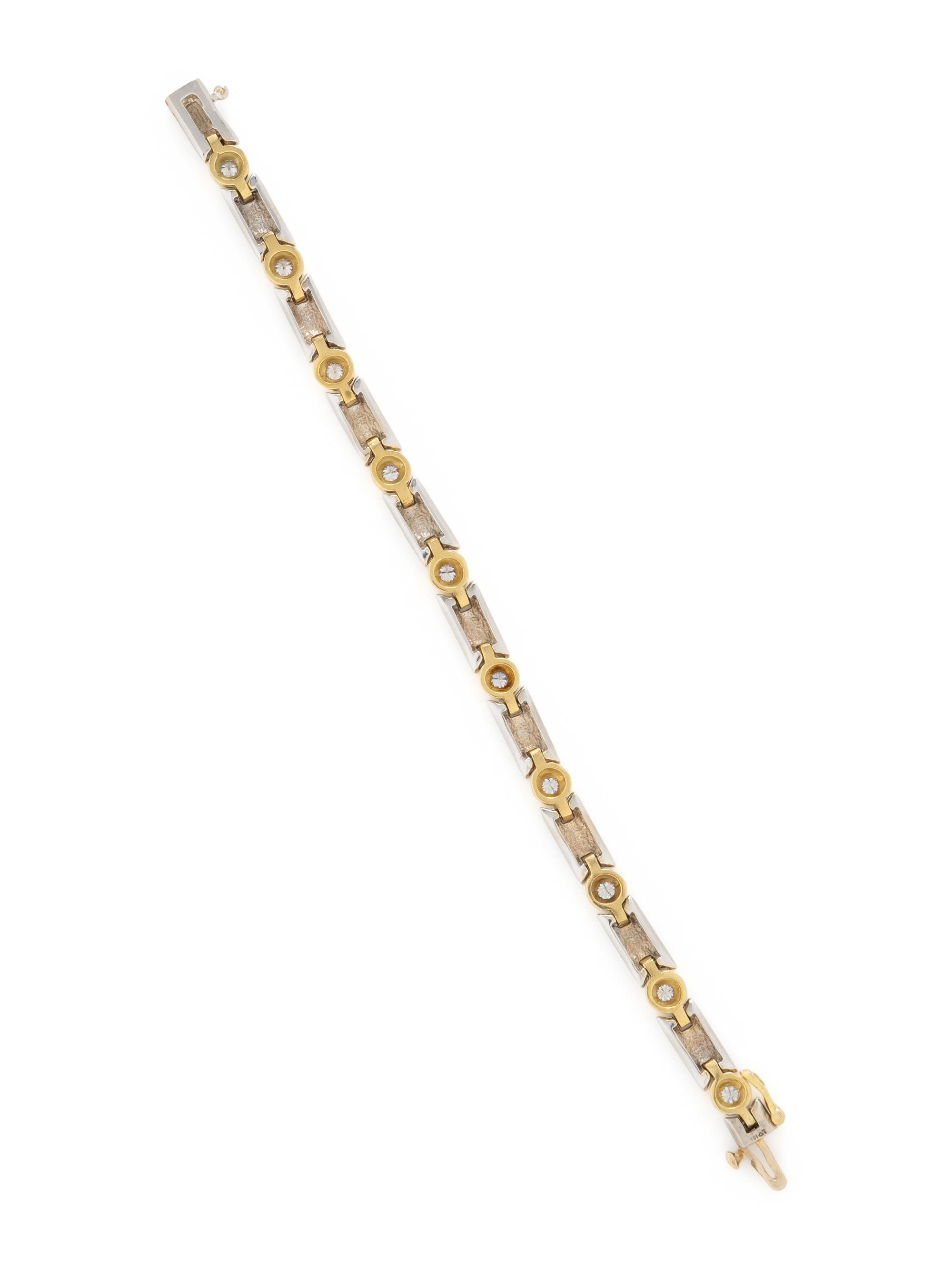 BICOLOR GOLD AND DIAMOND BRACELET