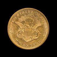 A United States 1858 Liberty Head $20 Gold Coin