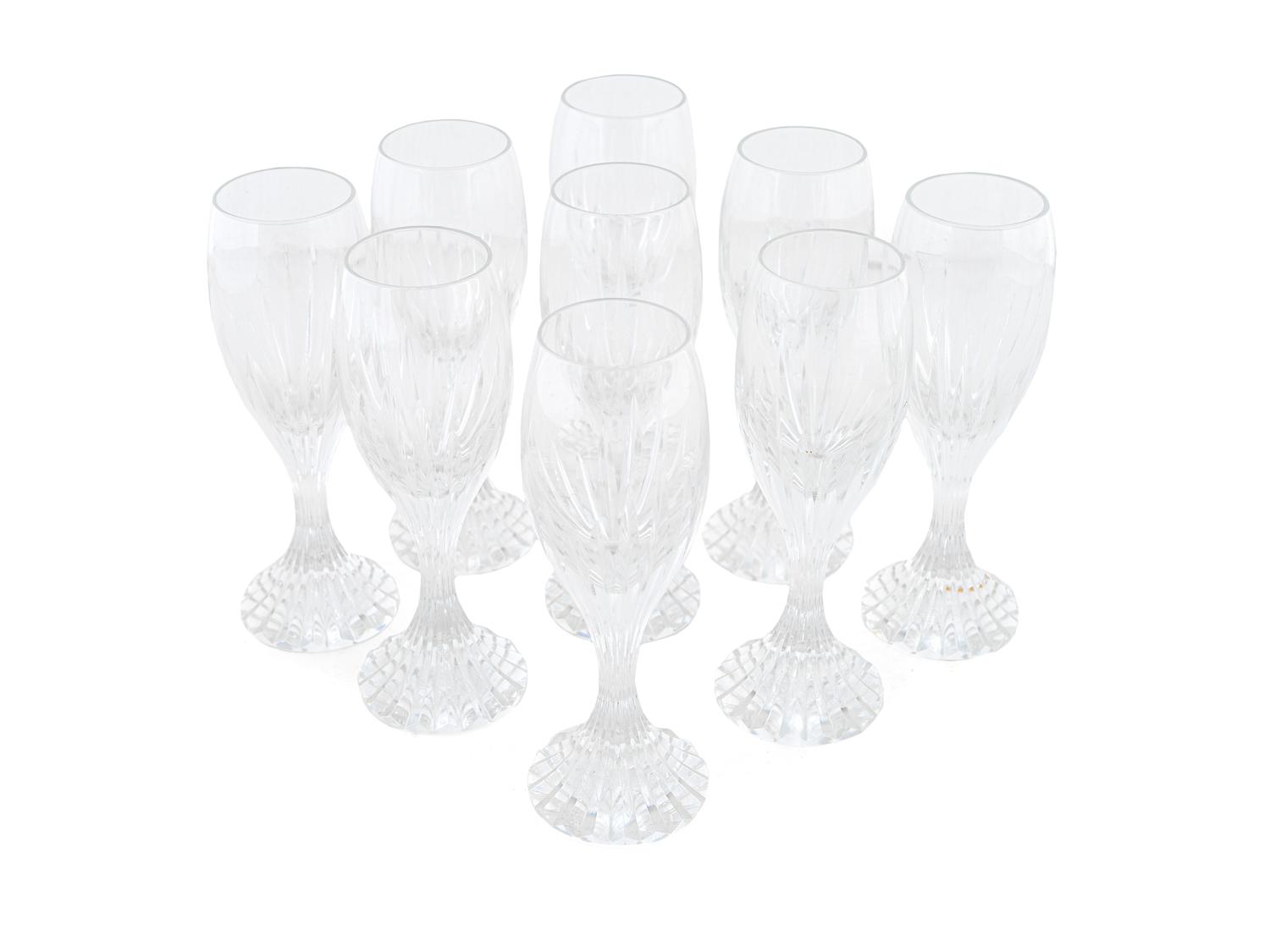A Set of Nine Baccarat Cordials in the Massena Pattern