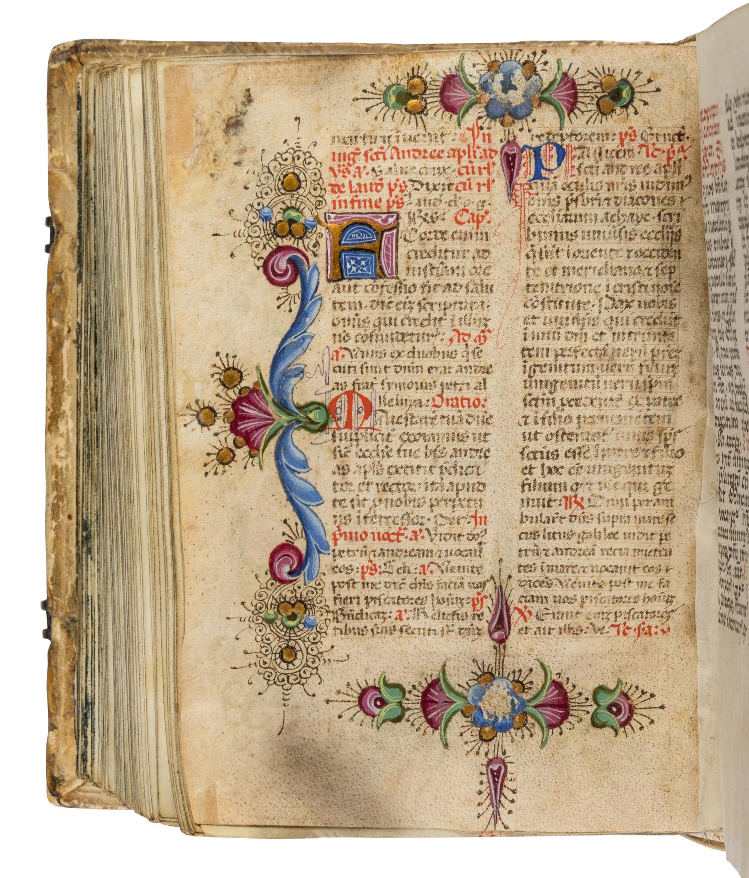 FOLLOWER OF TADDEO CRIVELLI (b. Ferrara, 1425; d. Bologna, 1479) The von Wolkenstein Breviary, for Franciscan Use, in Latin, illuminated manuscript on parchment [Italy, Ferrara? 1499]