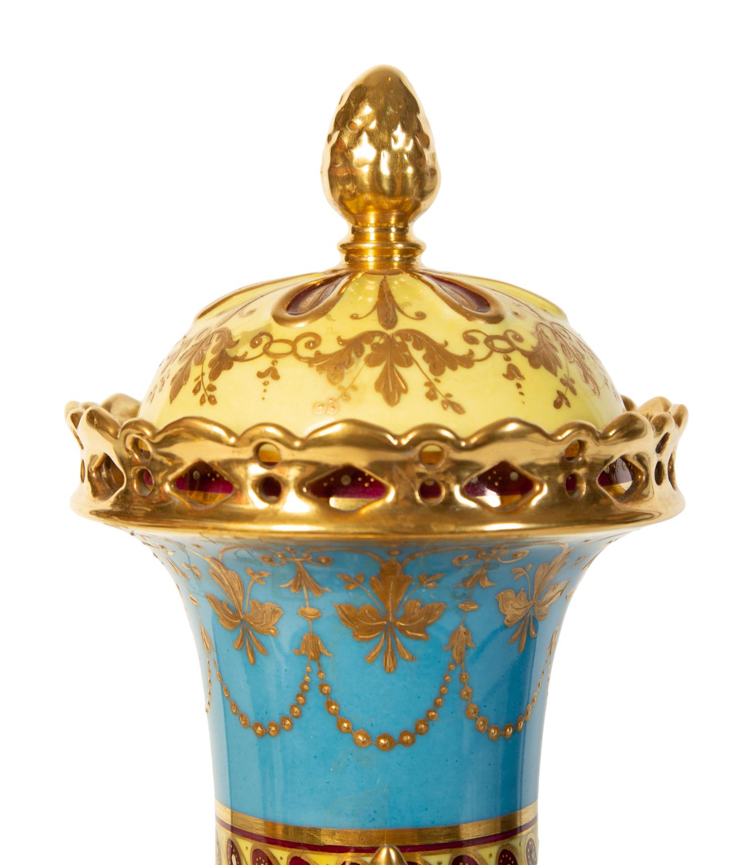 A Fischer & Meig Vienna Style Porcelain Urn — 19th Century