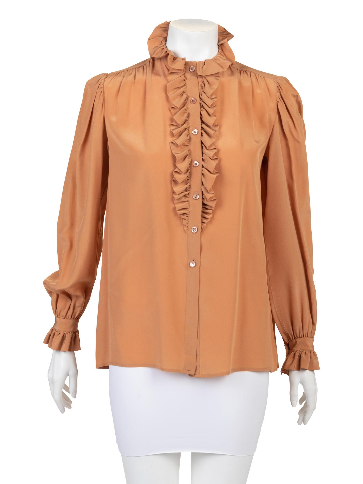 Three Vintage Designer Blouses, 1970-90s: Two Yves Saint Laurent & One Jean Halm
