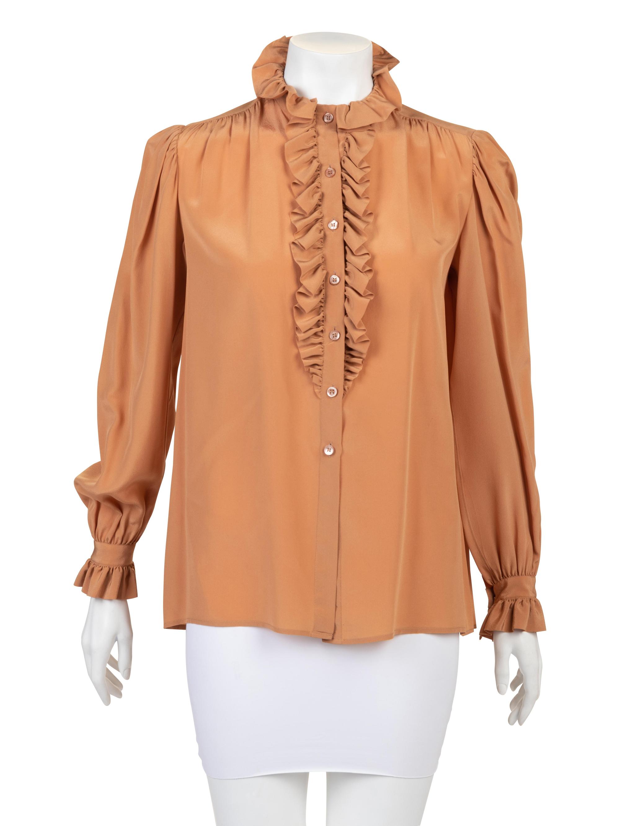 Three Vintage Designer Blouses, 1970-90s: Two Yves Saint Laurent & One Jean Halm