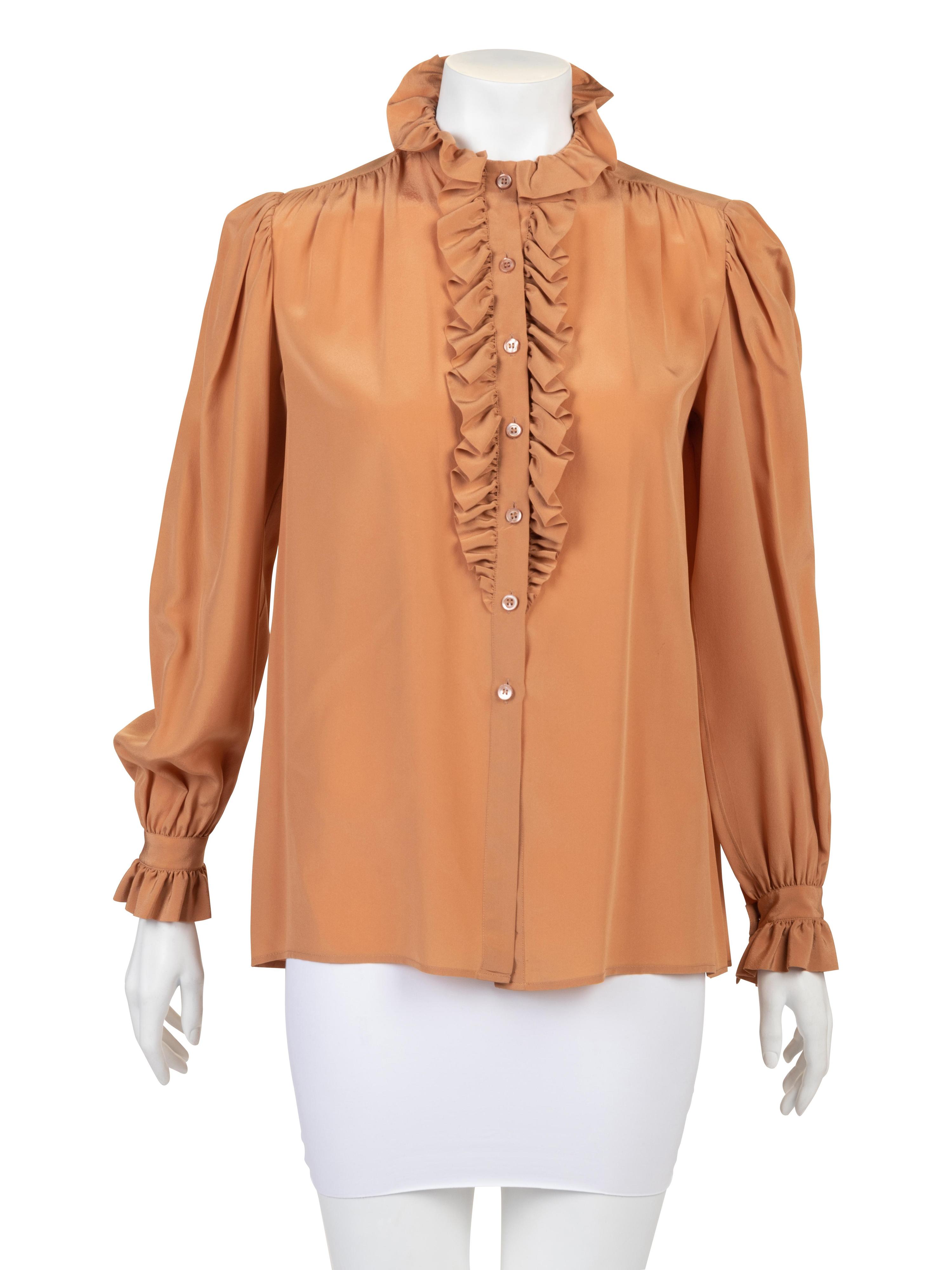 Three Vintage Designer Blouses, 1970-90s: Two Yves Saint Laurent & One Jean Halm