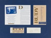 A "Rudy" Notre Dame Premiere Invitation Display,