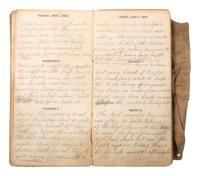 [CIVIL WAR]. Small archive associated with Private Elijah N. Howard, Co. I, 42nd Pennsylvania Infantry, the "Bucktails," incl. 1862 diary and CDV.