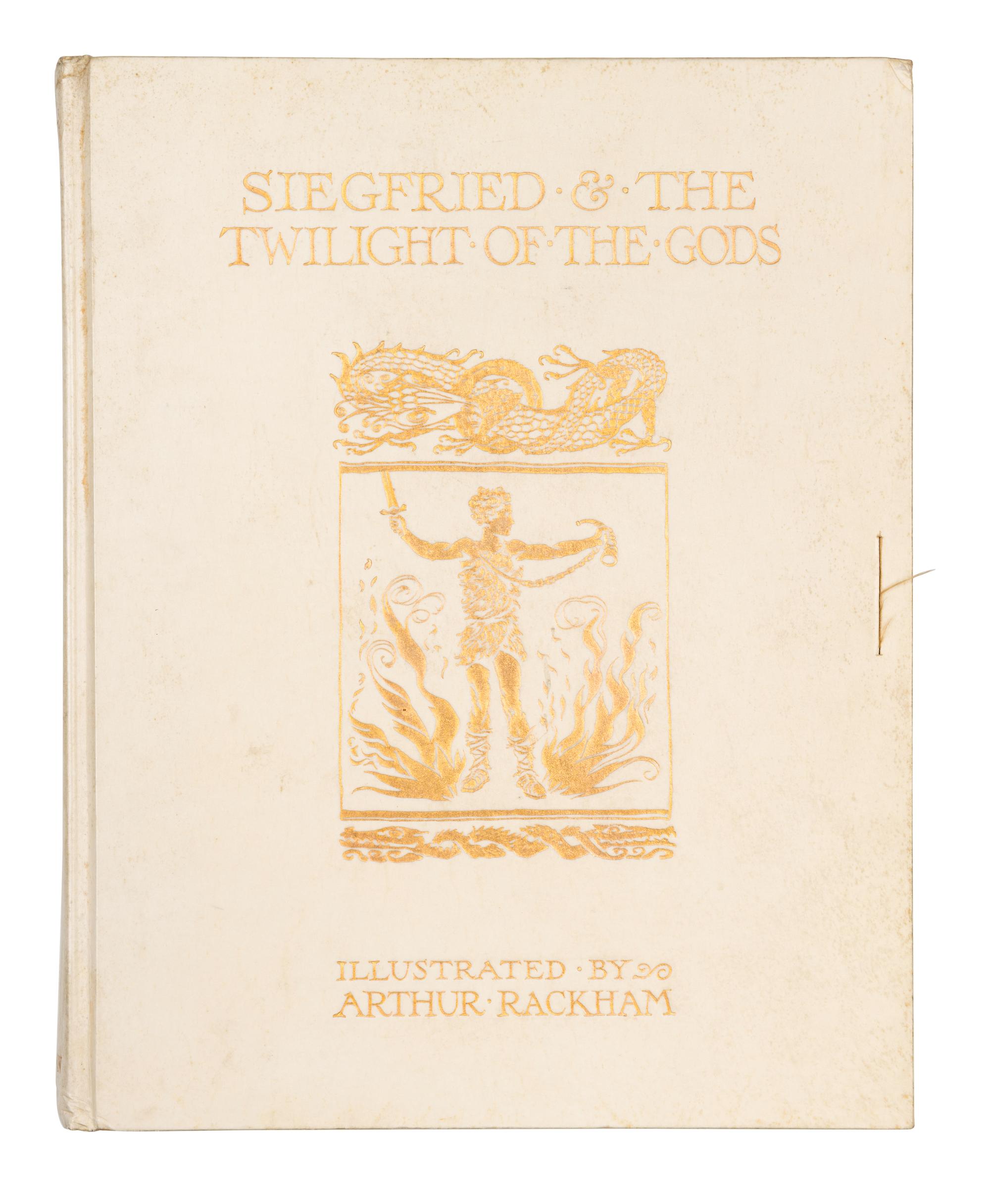 RACKHAM, Arthur (1867-1939), illustrator. -- WAGNER, Richard (1813-1883). [The Ring of the Niblung]. The Rhinegold & the Valkyrie. -- Siegfried & the Twilight of the Gods . London & New York: William Heinemann and Doubleday Page & Co., 1910, 1911.