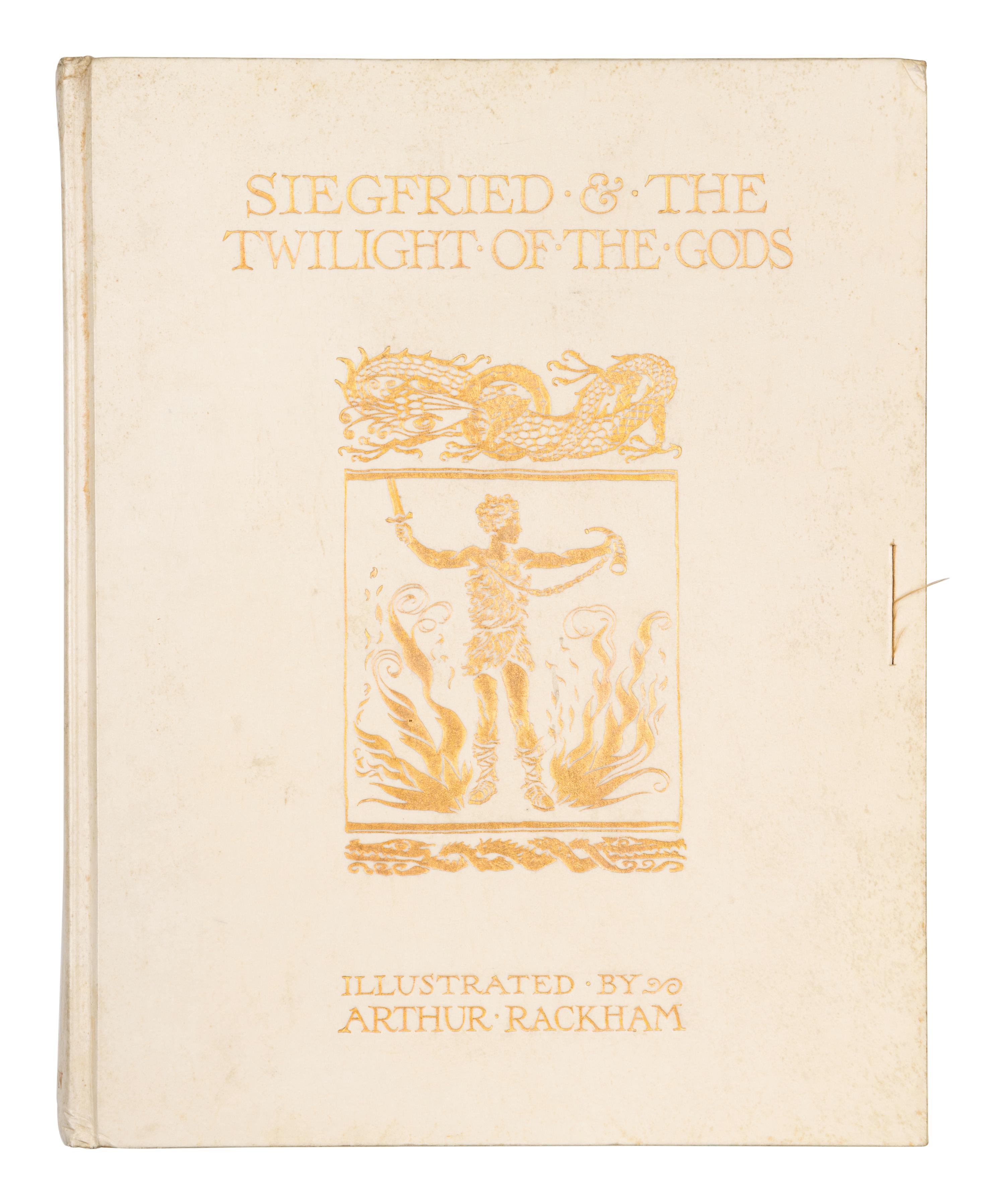 RACKHAM, Arthur (1867-1939), illustrator. -- WAGNER, Richard (1813-1883). [The Ring of the Niblung]. The Rhinegold & the Valkyrie. -- Siegfried & the Twilight of the Gods . London & New York: William Heinemann and Doubleday Page & Co., 1910, 1911.