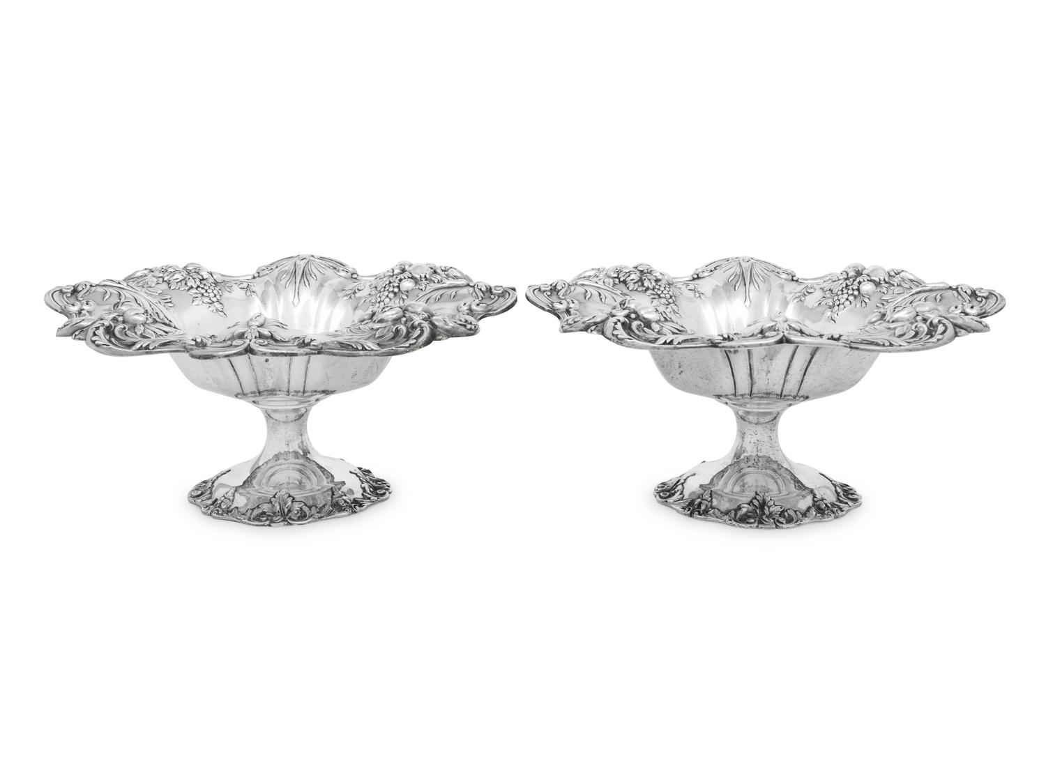 A Pair of Reed and Barton Francis I Silver Compotes