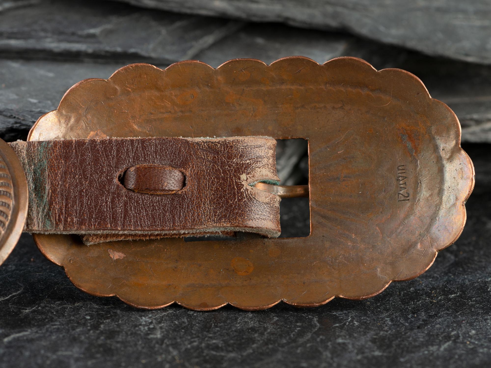 Navajo Copper Concha Belt, UITA21