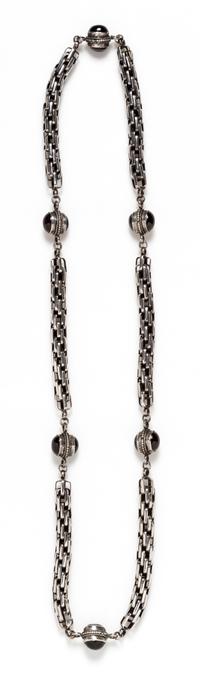 A Sterling Silver and Garnet Necklace, 73.00 dwts.