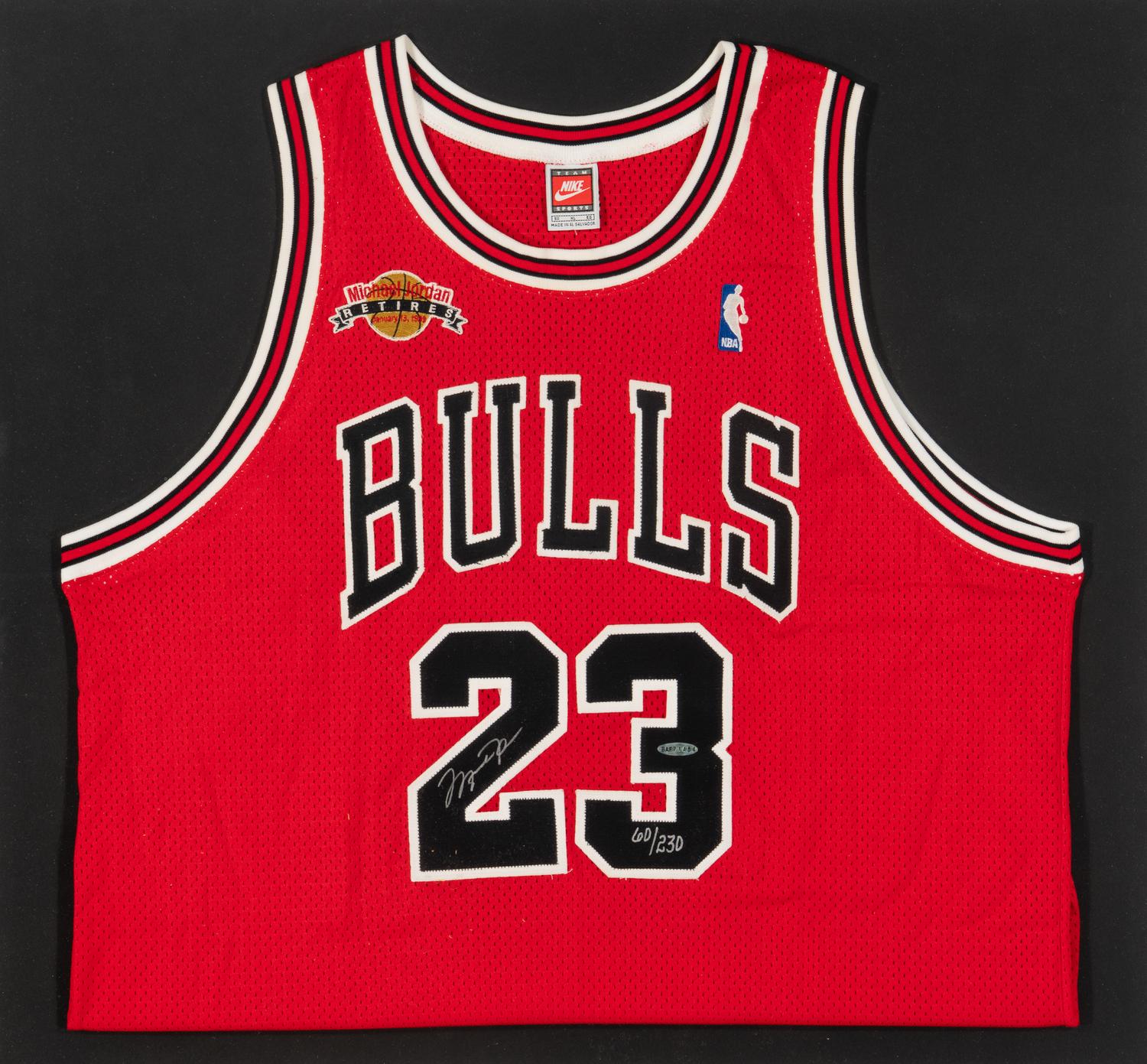 A Michael Jordan Signed Autograph Limited Edition 1999 Chicago Bulls Retirement Jersey (Upper Deck Authenticated)
