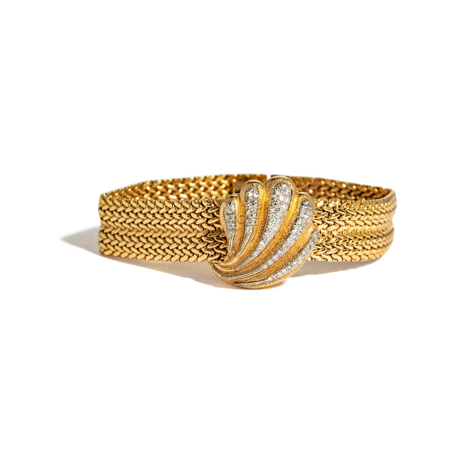 HEIRLOOM, RETRO, YELLOW GOLD AND DIAMOND SURPRISE WATCH