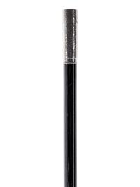 A Silver Mounted Ebonized Shaving Kit ' System' Walking Stick