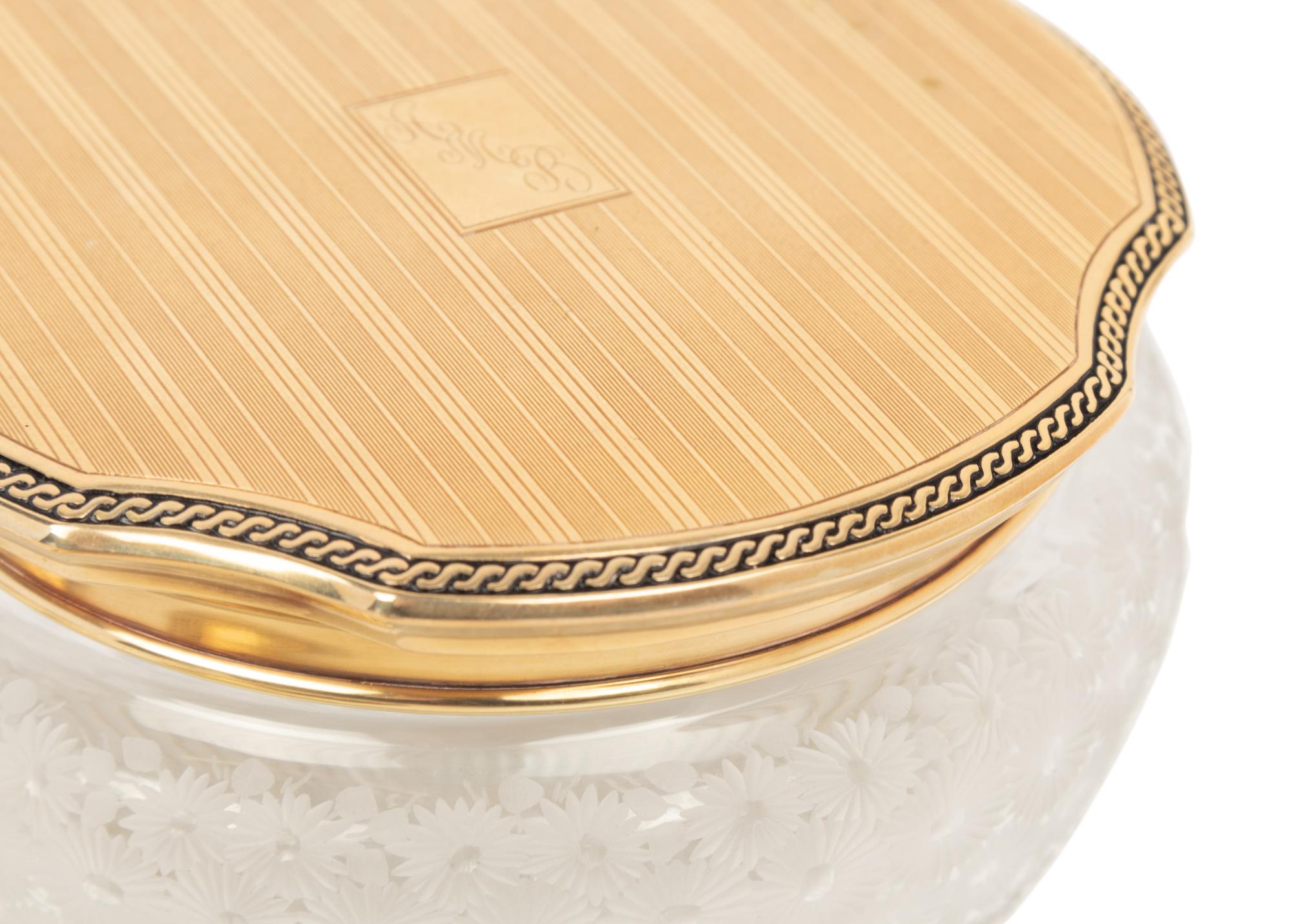 An American 14K Gold Mounted Dresser Set