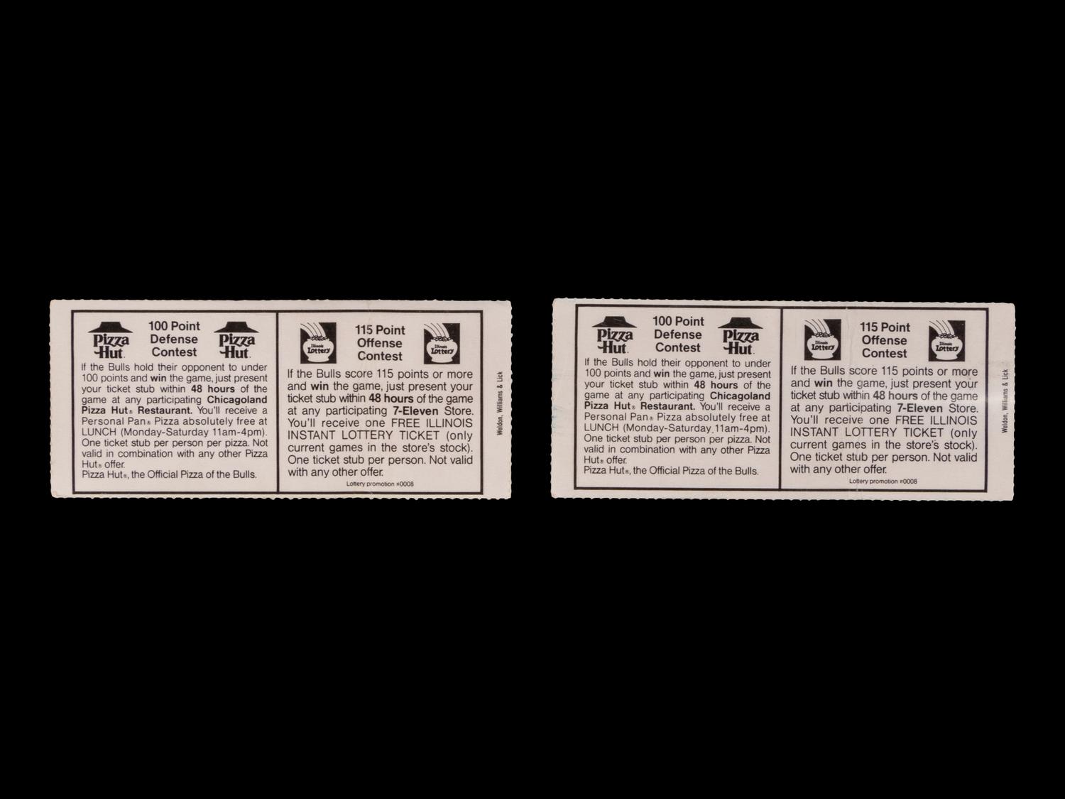 A Group of 1992 Chicago Bulls vs. Portland Trail Blazers NBA Finals Ticket Stubs Including Michael Jordan The Shrug Game