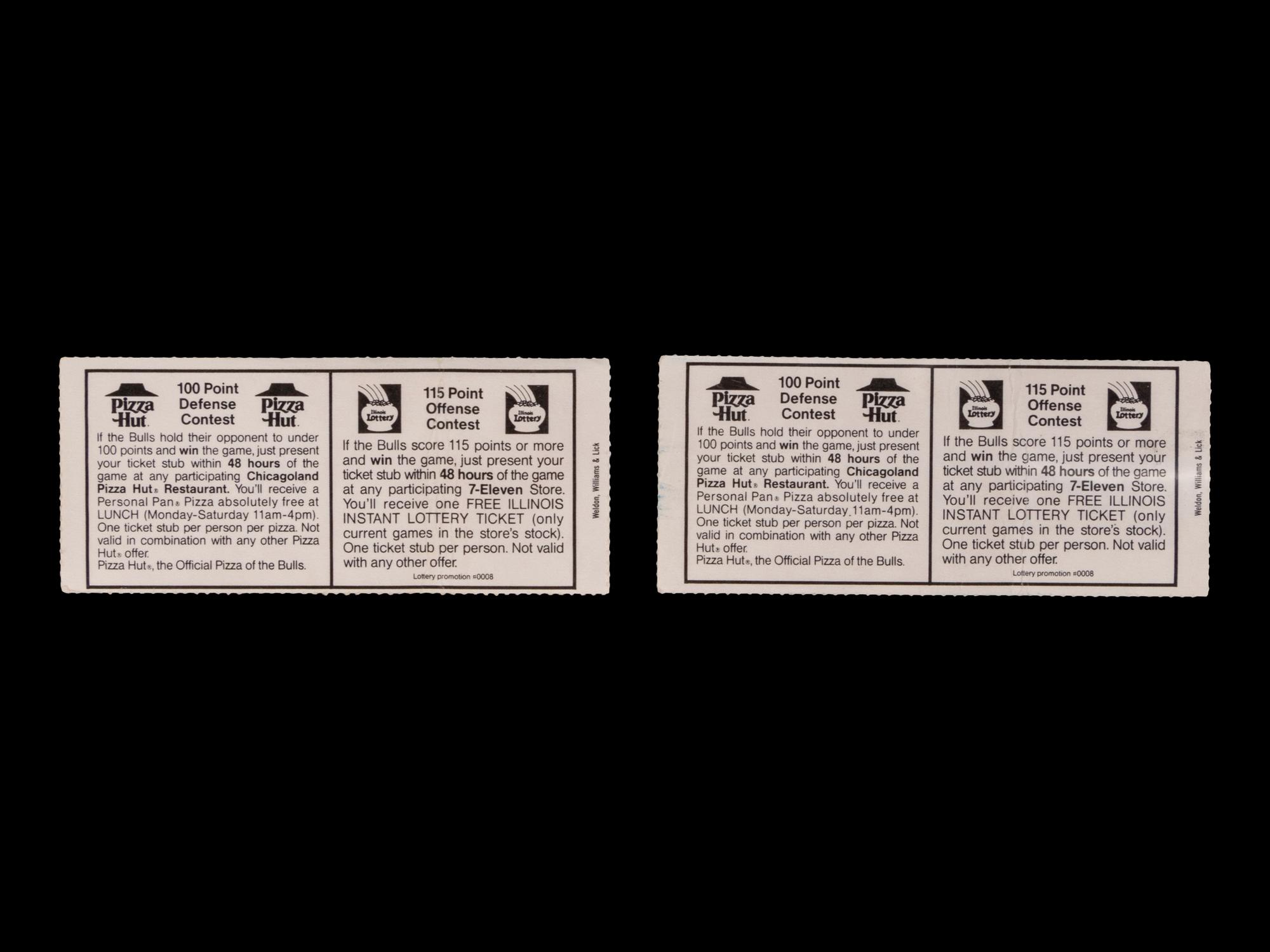 A Group of 1992 Chicago Bulls vs. Portland Trail Blazers NBA Finals Ticket Stubs Including Michael Jordan The Shrug Game