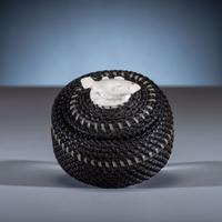 Baleen Basket, with Carved Salmon Finial