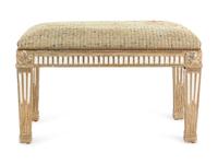 A Neoclassical Gilt and Painted Wood Tabouret