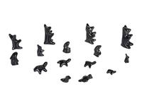 Assortment of Blackware Pottery Animals