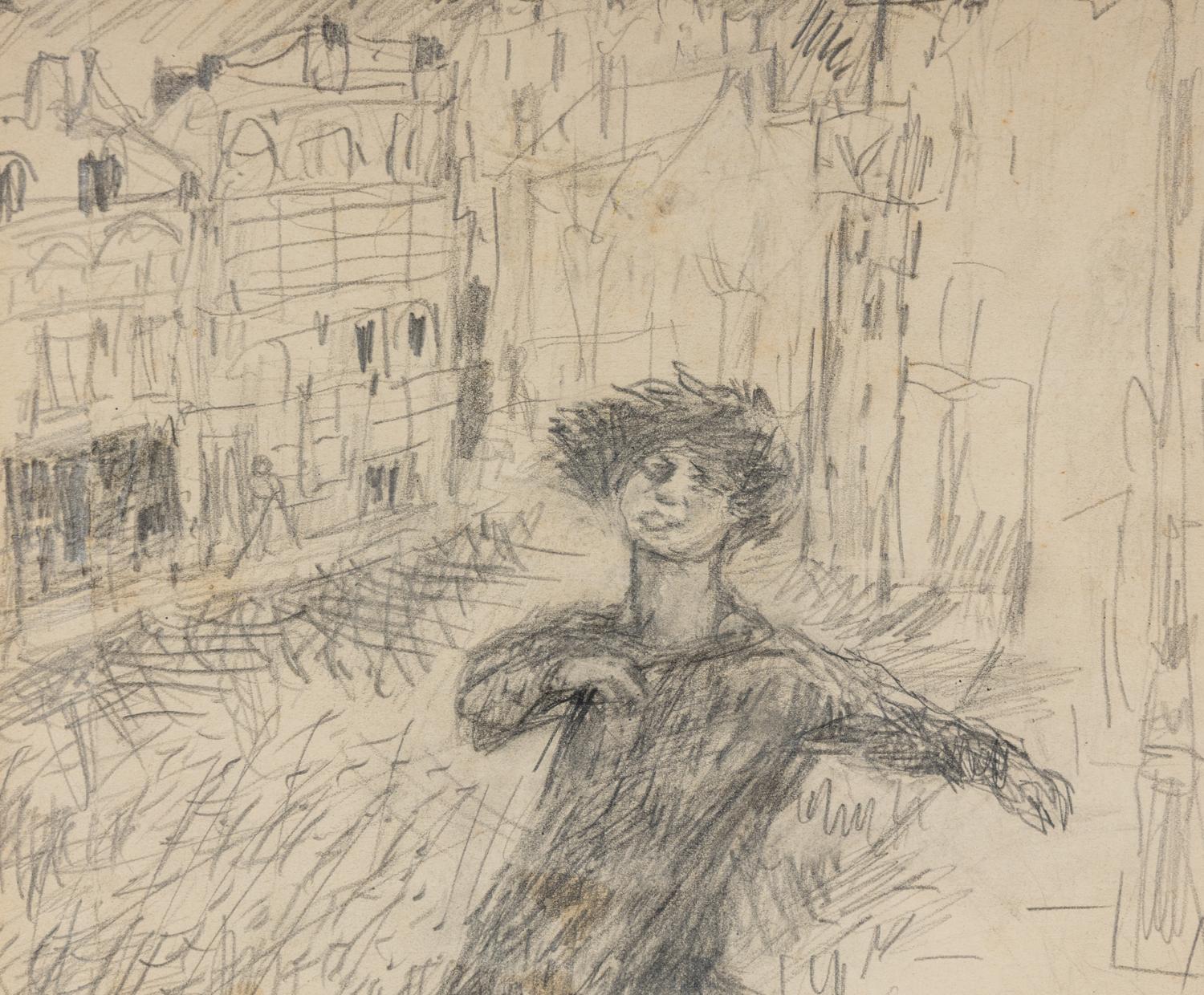 Jeune fille dansant dans la rue, c. 1900-1910