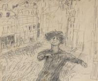Jeune fille dansant dans la rue, c. 1900-1910