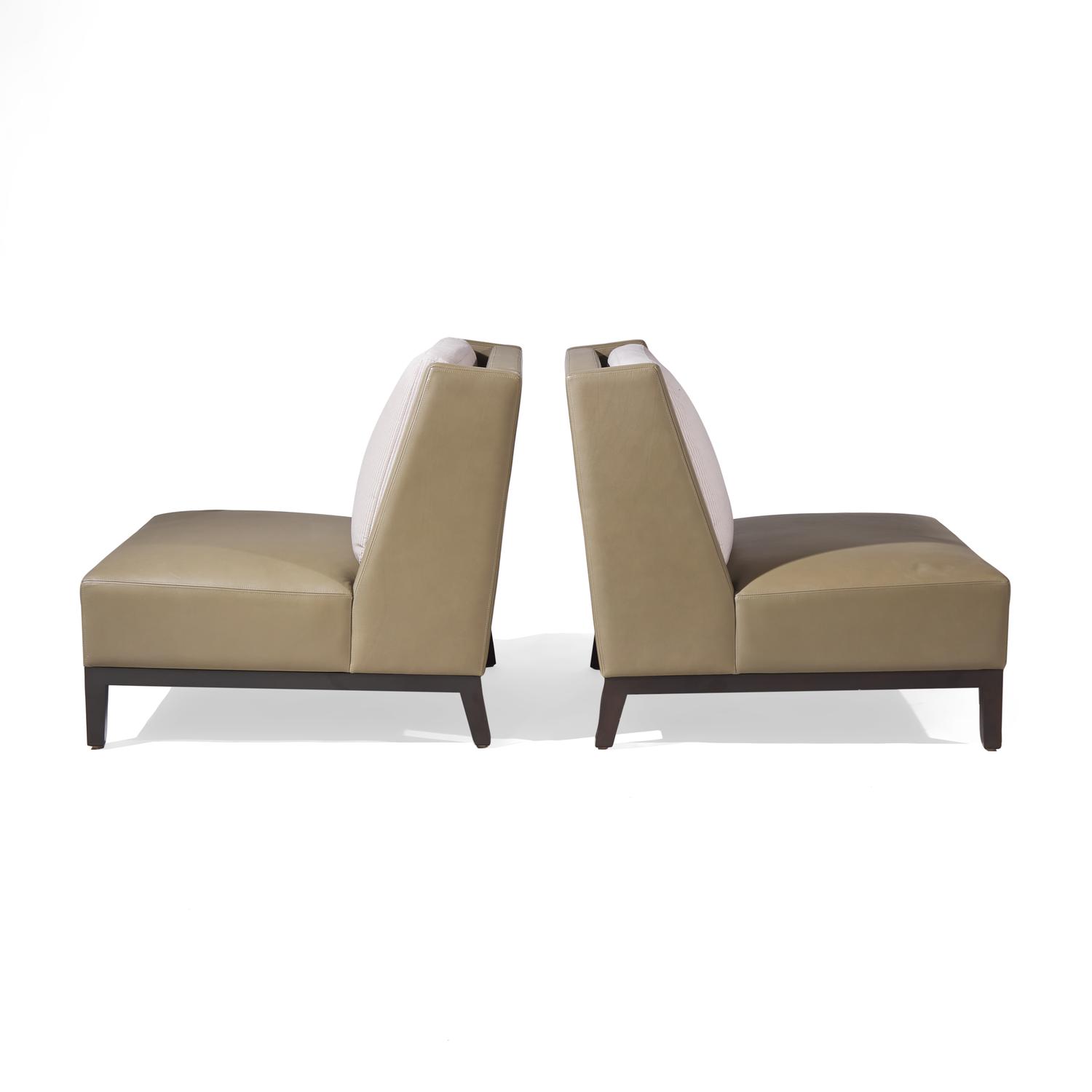 A Pair of Christian Liaigre Low Chairs