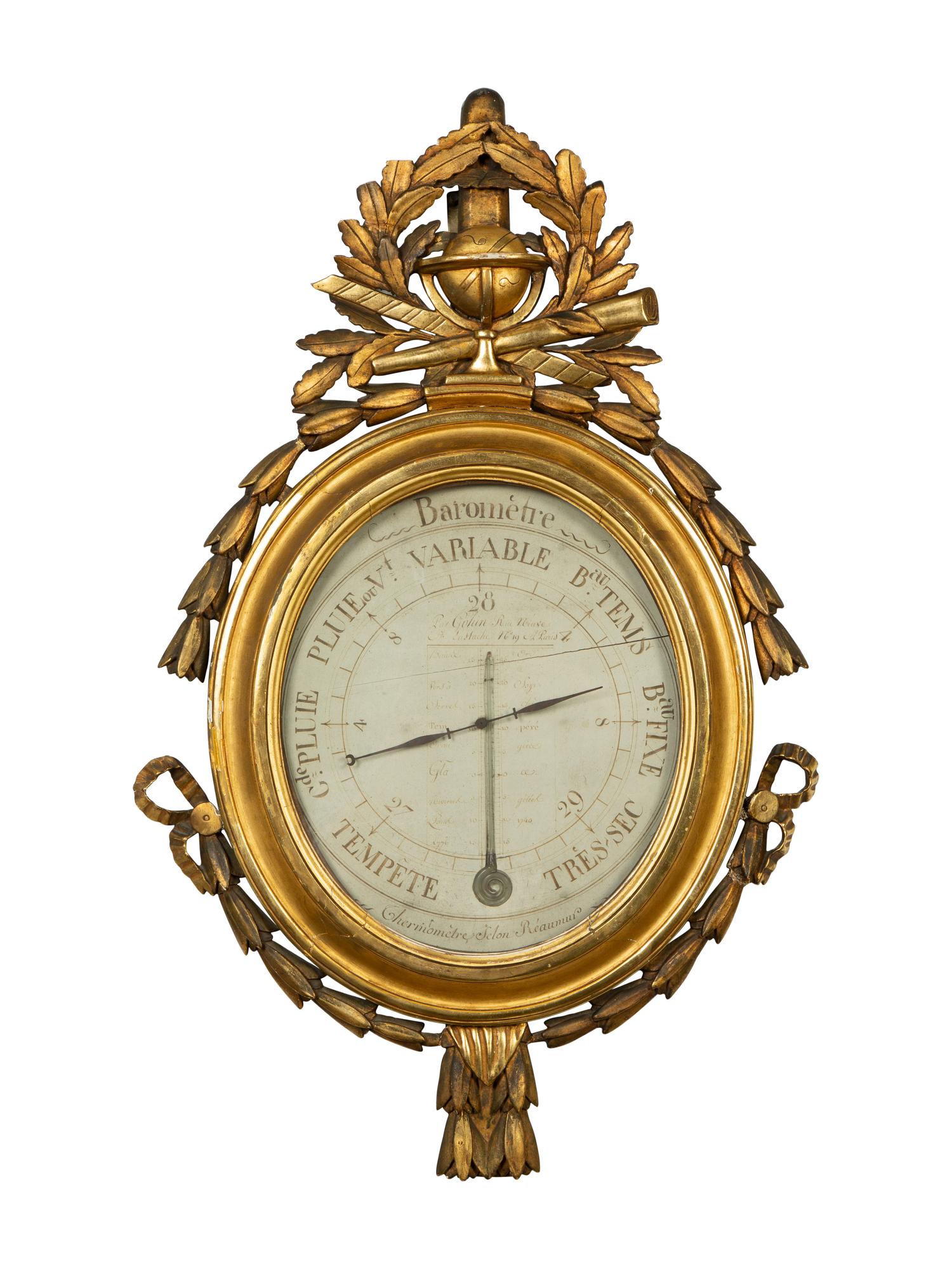 A French Empire Giltwood Barometer/Thermometer — 18TH/19TH CENTURY