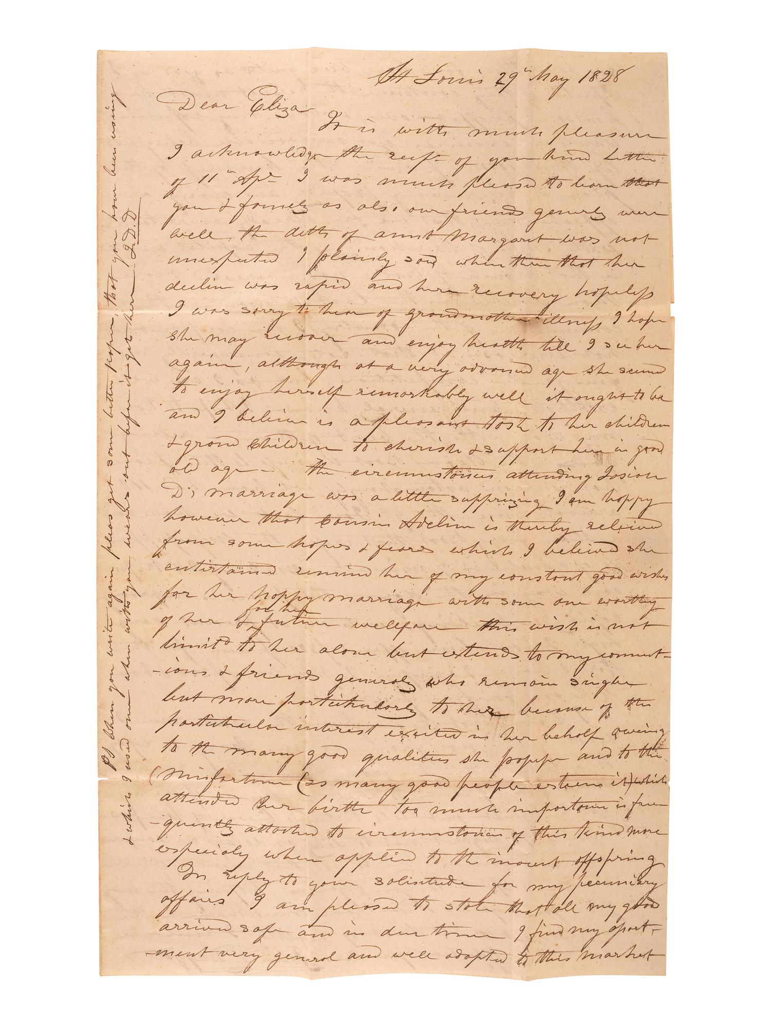 [MISSOURI] -- [MISSOURI TERRITORY]. Ephemera related to early Missouri settlement and history, including a grand jury indictment for cheating with a "gambling device" adapted for playing cards.
